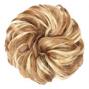 Messy Bun Hårstrikk med krøllete kunstig hår - 22H28A Honey Blond Mix