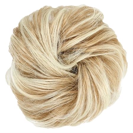 Messy Bun Hårelastikk med krøllete kunstig hår - #28T613 Blond / kobberblandin