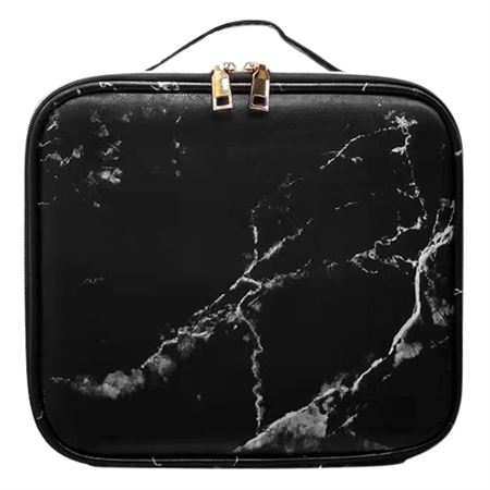 UNIQ Makeup reiseveske - Kosmetisk veske for all makeup - Black Marble