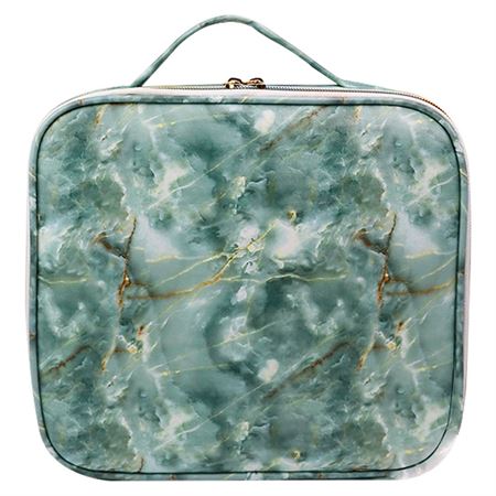 UNIQ Makeup reiseveske - Kosmetisk veske for all makeup - Turquoise Marble