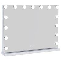 UNIQ XL Hollywood Vanity Sminke Speil med 15 LED-pærer og touch-funksjon - Hvit